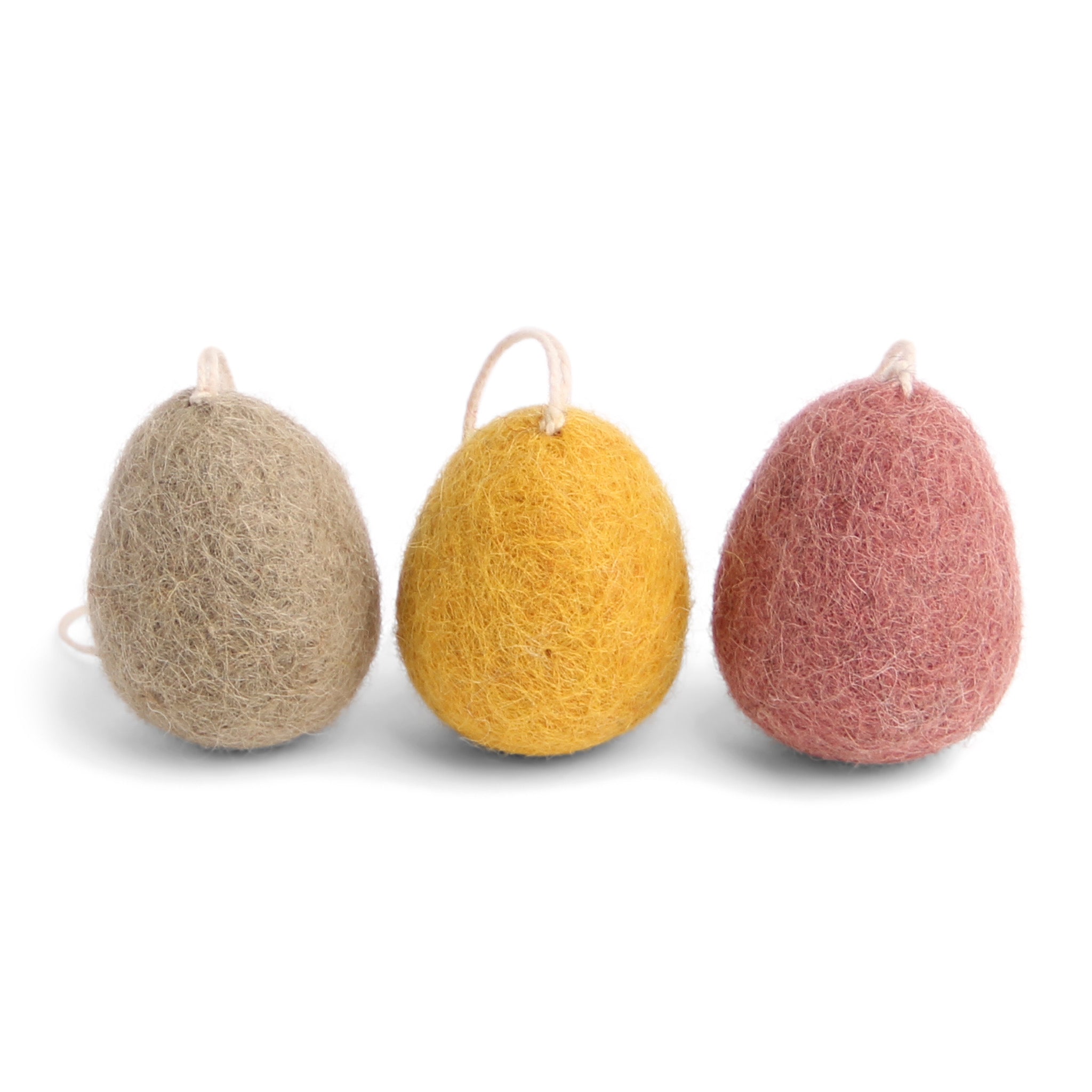 Easter Eggs - Soft Russet Tones (Set of 3 Regular-Sized) - Hanging Decorations